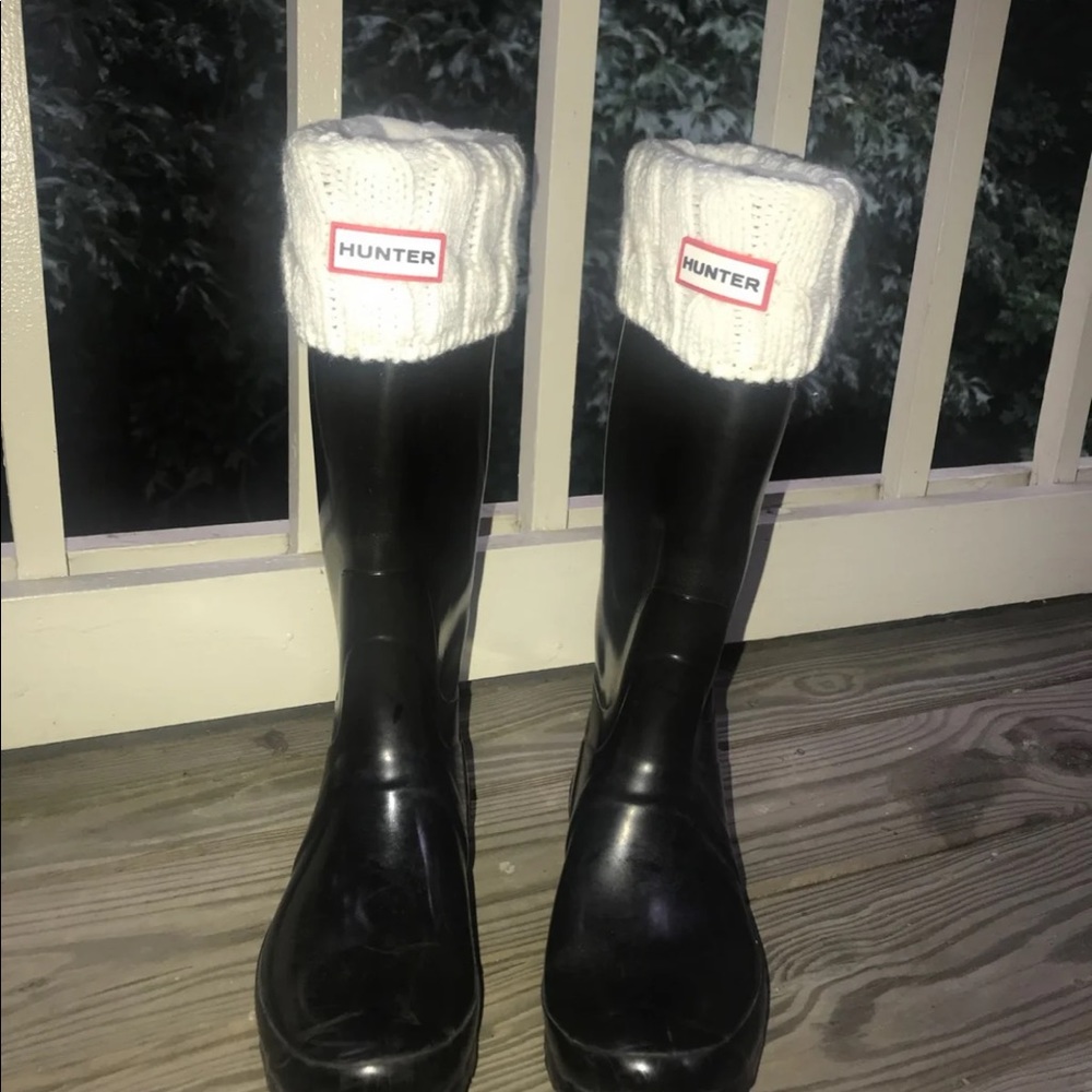 Hunter boots and socks